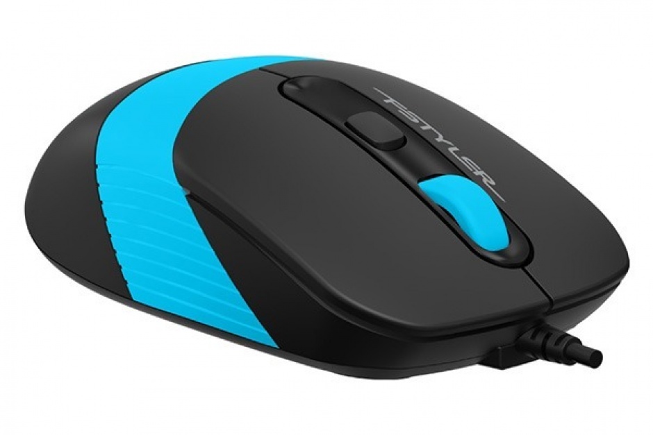 Imagine Mouse USB optic A4Tech Fstyler Negru/Blue, FM10 Blue (include timbru verde 0.1 lei)